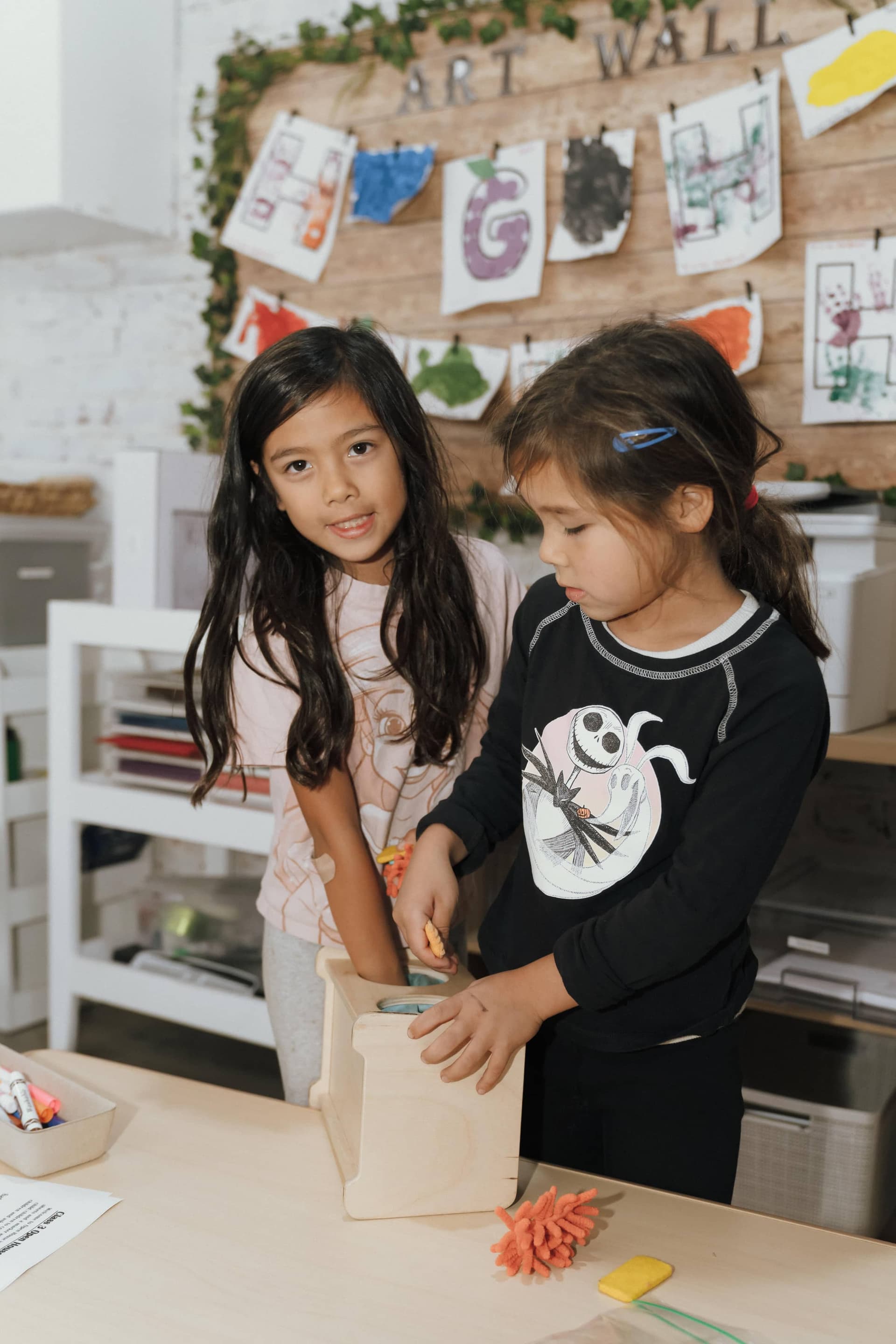Children doing art at The Modern Schoolhouse