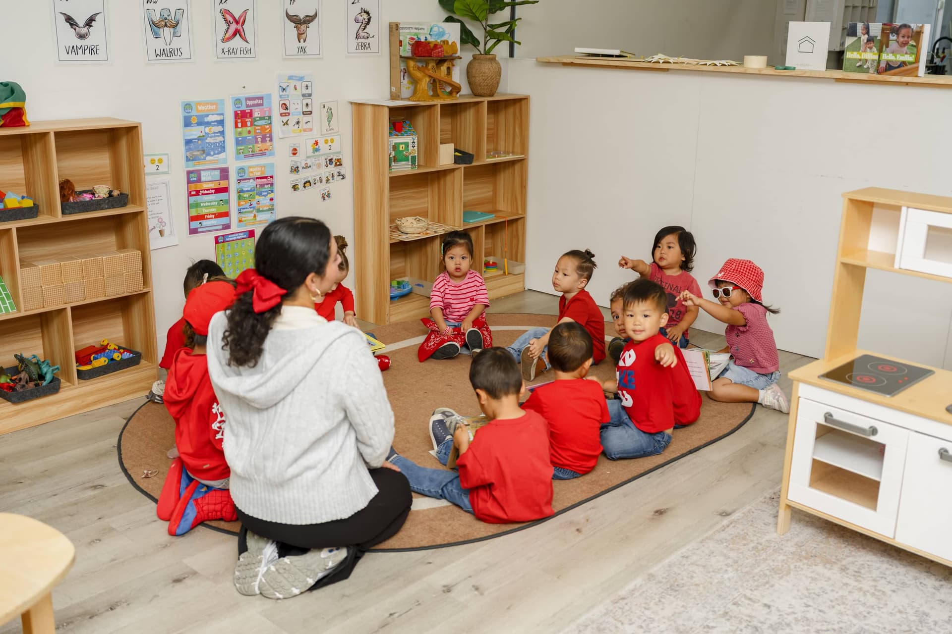 Children in morning circle at The Modern Schoolhouse